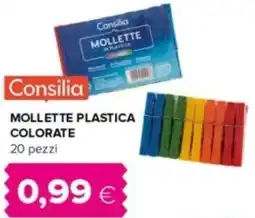 Oasi Consilia mollette plastica colorate offerta