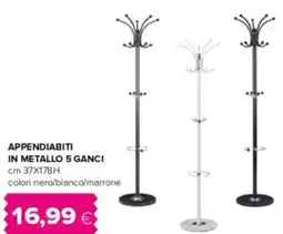 Oasi Appendiabiti in metallo 5 ganci offerta
