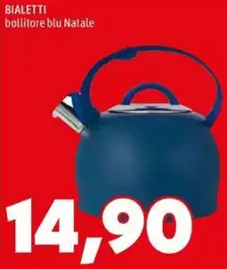 MEGA BIALETTI bollitore blu Natale offerta