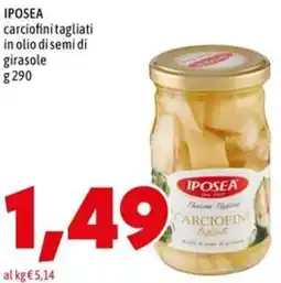 MEGA IPOSEA carciofini tagliati in olio di semi di girasole offerta