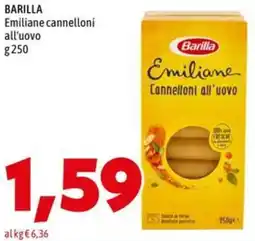 MEGA BARILLA Emiliane cannelloni all'uovo offerta