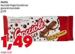 MEGA PAVESI Gocciole Finger biscotti con gocce di cioccolato offerta