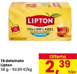 Despar Tè deteinato Lipton offerta