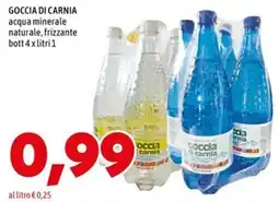 MEGA GOCCIA DI CARNIA acqua minerale naturale, frizzante offerta