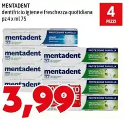 MEGA MENTADENT dentifricio igiene e freschezza quotidiana offerta
