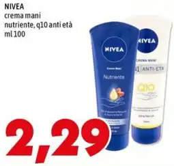 MEGA NIVEA crema mani nutriente, q10 anti età offerta