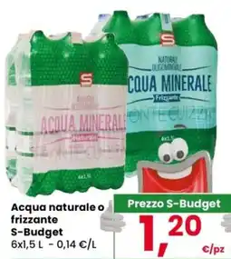 Despar Acqua naturale o frizzante S-Budget offerta