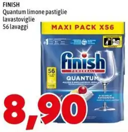 MEGA FINISH Quantum limone pastiglie lavastoviglie offerta