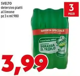 MEGA SVELTO detersivo piatti al limone offerta