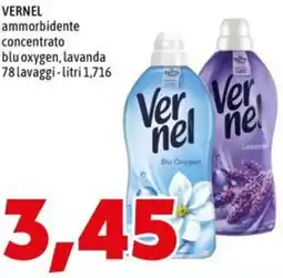 MEGA VERNEL ammorbidente concentrato blu oxygen, lavanda offerta
