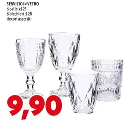 MEGA Servizio in vetro offerta