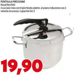 MEGA PENTOLA A PRESSIONE Royal Norfolk offerta