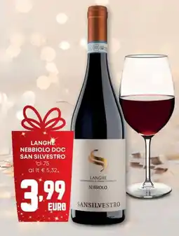 Pam Langhe nebbiolo doc SAN SILVESTRO offerta