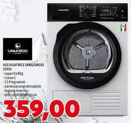 MEGA ASCIUGATRICE SANGIORGIO SDR81 offerta
