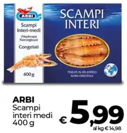 Coop ARBI Scampi interi medi offerta