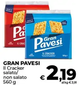 Coop GRAN PAVESI Il Cracker salato/ non salato offerta