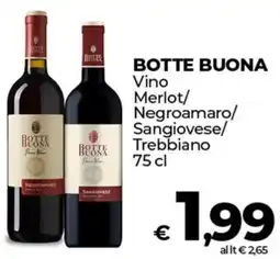 Coop BOTTE BUONA Vino Merlot/ Negroamaro/ Sangiovese/ Trebbiano offerta