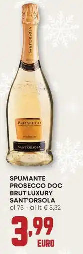 Pam Spumante prosecco doc brut luxury SANT'ORSOLA offerta