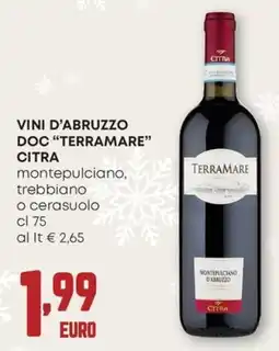 Pam Vini d'abruzzo doc "terramare" citra montepulciano, trebbiano o cerasuolo offerta