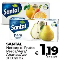 Coop SANTAL Nettare di Frutta Pesca/Pera/ Ananas/Ace offerta