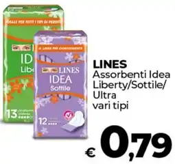Coop LINES Assorbenti Idea Liberty/Sottile/ Ultra offerta