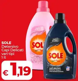 Coop SOLE Detersivo Capi Delicati offerta