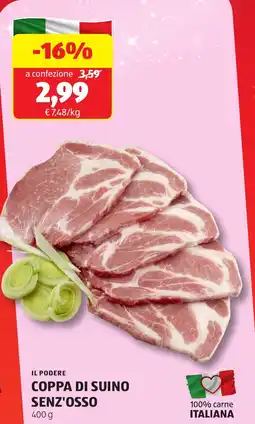 ALDI Il podere coppa di suino senz'osso offerta