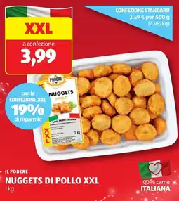 ALDI Il podere nuggets di pollo XXL offerta