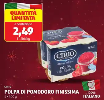 ALDI Cirio polpa di pomodoro finissima offerta