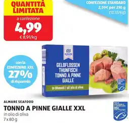 ALDI Almare seafood tonno a pinne gialle XXL offerta