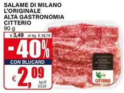 Il Gigante Salame di milano l'originale alta gastronomia CITTERIO offerta