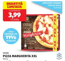 ALDI Cucina pizza margherita xxl offerta