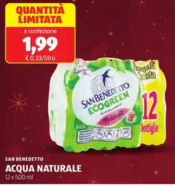 ALDI San benedetto acqua naturale offerta