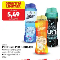 ALDI Lenor profumo per il bucato offerta