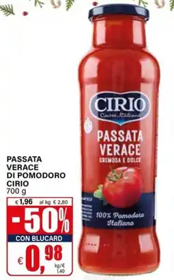 Il Gigante Passata verace di pomodoro CIRIO offerta