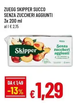 Famila Zuegg Skipper Succo Senza Zuccheri Aggiunti offerta
