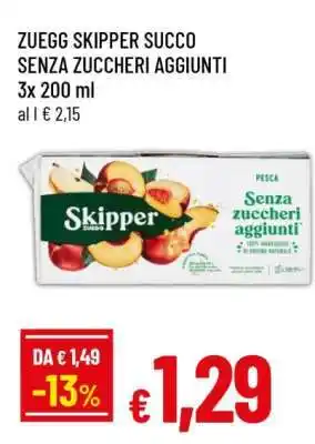 Famila Zuegg Skipper Succo Senza Zuccheri Aggiunti offerta