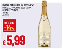 Famila MARTA P. CONEGLIANO VALDOBBIADENE PROSECCO SUPERIORE DOCG EXTRA BRUT MILLESIMATO offerta