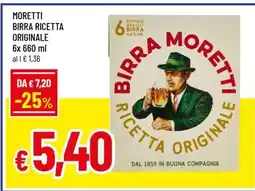 Famila MORETTI Birra Ricetta Originale offerta