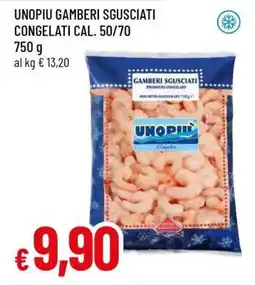 Famila UNOPIU GAMBERI SGUSCIATI CONGELATI CAL. 50/70 offerta