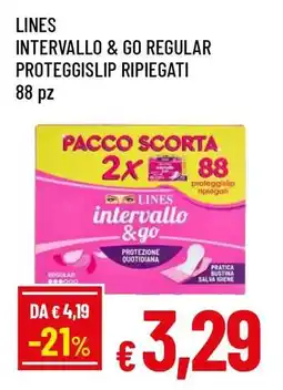 Famila LINES INTERVALLO & GO REGULAR PROTEGGISLIP RIPIEGATI offerta