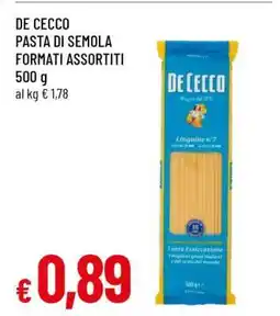 Famila DE CECCO PASTA DI SEMOLA FORMATI ASSORTITI offerta