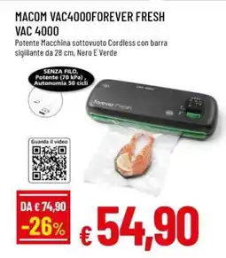Famila MACOM VAC4000FOREVER FRESH VAC 4000 offerta