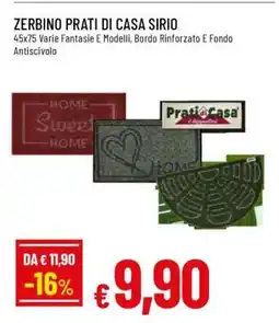 Famila ZERBINO PRATI DI CASA SIRIO offerta