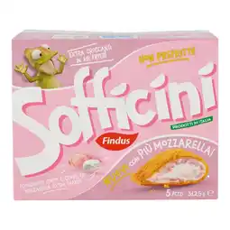 Qui Discount Sofficini pomodoro e mozzarella/ prosciutto e mozzarella Findus offerta