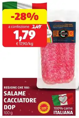 ALDI Regione che vai salame cacciatore dop offerta