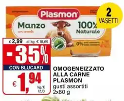 Il Gigante Omogeneizzato alla carne PLASMON offerta