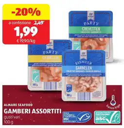 ALDI Almare seafood gamberi assortiti offerta
