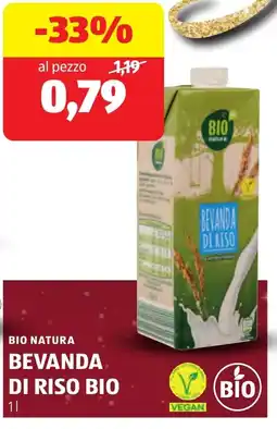 ALDI Bio natura bevanda di riso bio offerta