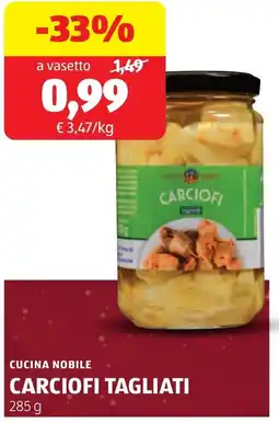 ALDI Cucina nobile carciofi tagliati offerta